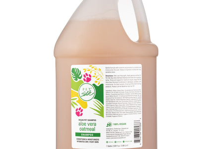 Pet Silk Vegan Aloe Vera Oatmeal Shampoo – Moisturizing Concentrate with Soothing Oats and Aloe, 3.8L