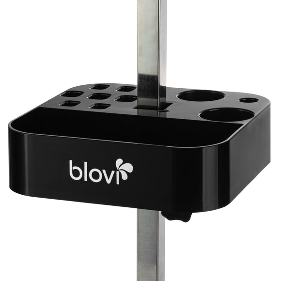 Blovi Black Tool Caddy – Grooming Organizer Toolbox with Boom Attachment, Durable Design