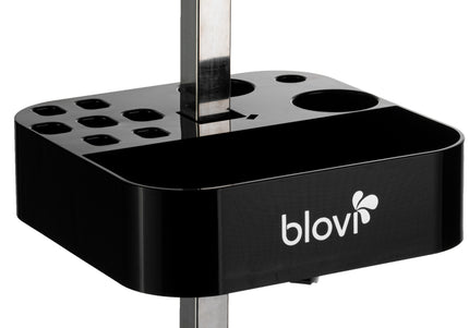 Blovi Black Tool Caddy – Grooming Organizer Toolbox with Boom Attachment, Durable Design