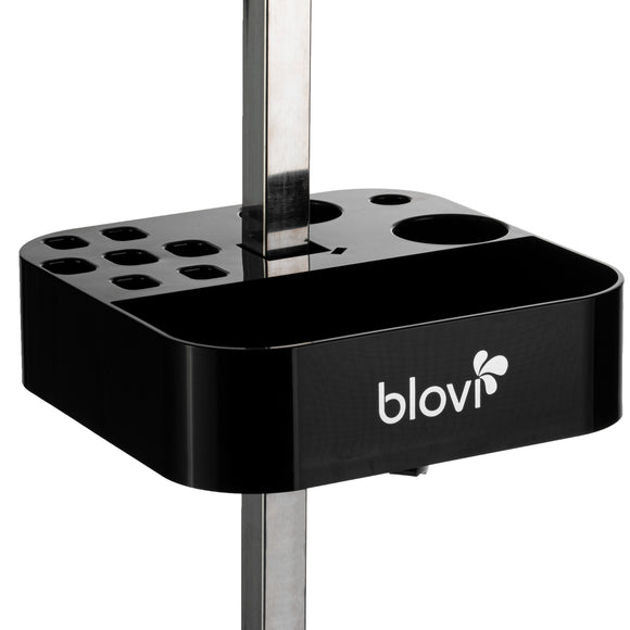 Blovi Black Tool Caddy – Grooming Organizer Toolbox with Boom Attachment, Durable Design