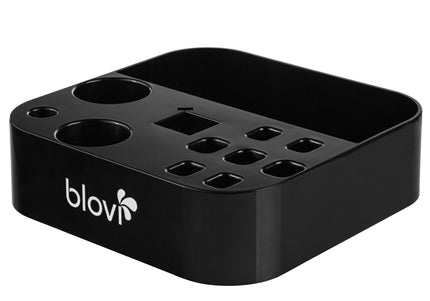 Blovi Black Tool Caddy – Grooming Organizer Toolbox with Boom Attachment, Durable Design