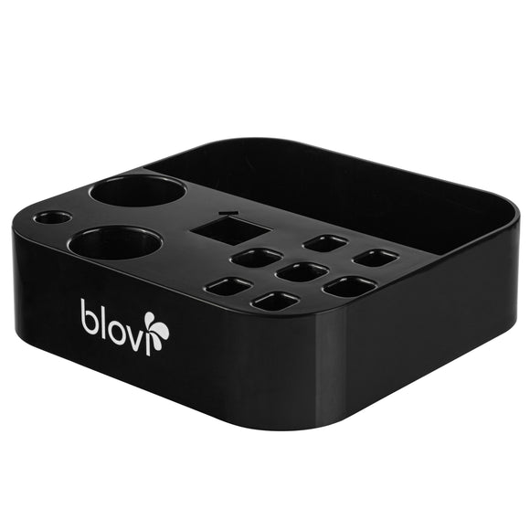 Blovi Black Tool Caddy – Grooming Organizer Toolbox with Boom Attachment, Durable Design