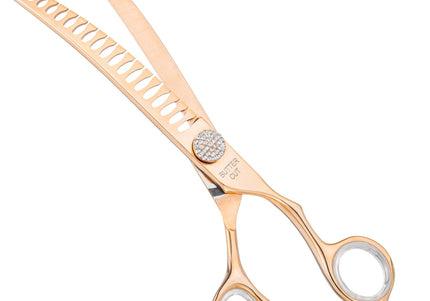 Geib Crystal Gold Chunker 7" Curved Thinning Shears – Japanese Stainless Steel, 20 Teeth, Professional Quality