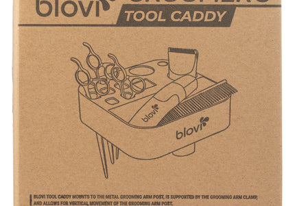 Blovi Black Tool Caddy – Grooming Organizer Toolbox with Boom Attachment, Durable Design