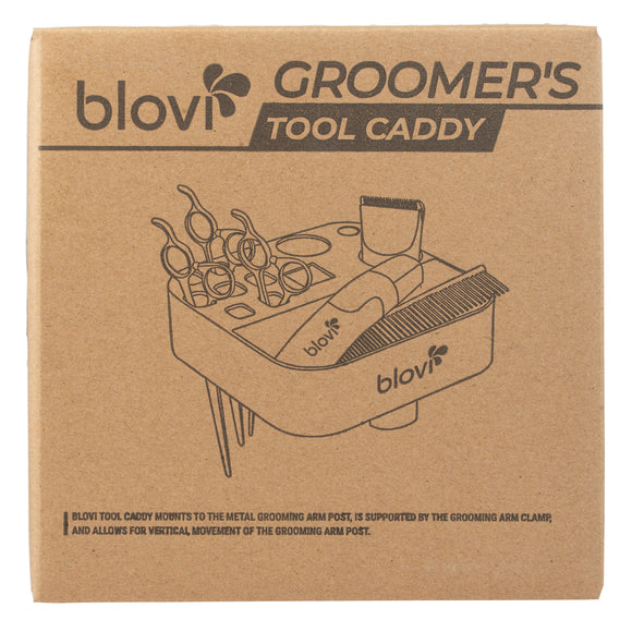 Blovi Black Tool Caddy – Grooming Organizer Toolbox with Boom Attachment, Durable Design