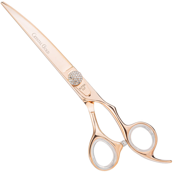 Geib Crystal Gold Grooming Scissors Set – 7.5" Straight and 50T Thinning, Japanese Stainless Steel