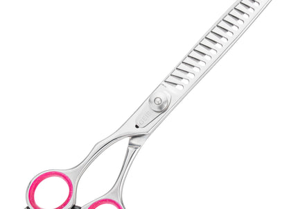 Geib Gator Lefty Chunker 7.5" Thinning Shears – Japanese Stainless Steel, 21 Teeth, Left-Handed Design