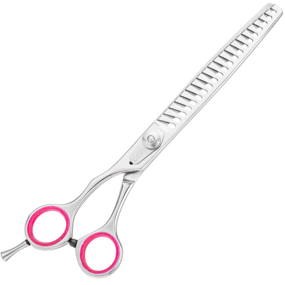 Geib Gator Lefty Chunker 7.5" Thinning Shears – Japanese Stainless Steel, 21 Teeth, Left-Handed Design
