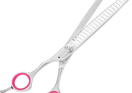 Geib Gator Lefty Chunker 7.5" Thinning Shears – Japanese Stainless Steel, 21 Teeth, Left-Handed Design