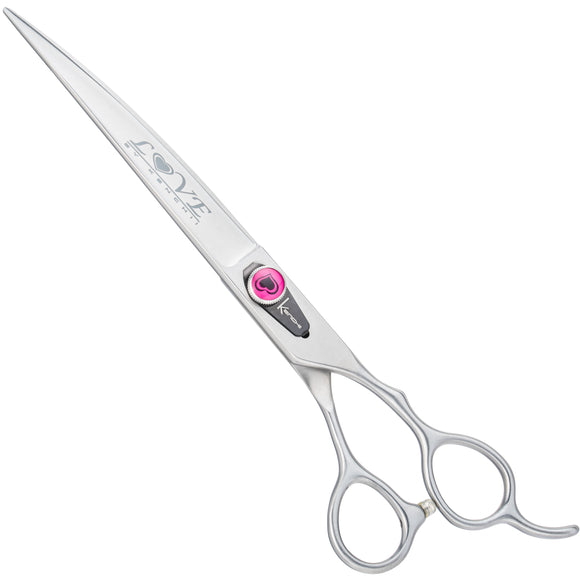 Kenchii Love Curved Grooming Scissors – 9 Inch, Ergonomic Handle, Professional Precision