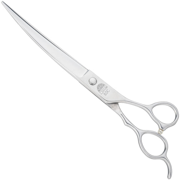 Kenchii Love Curved Grooming Scissors – 9 Inch, Ergonomic Handle, Professional Precision