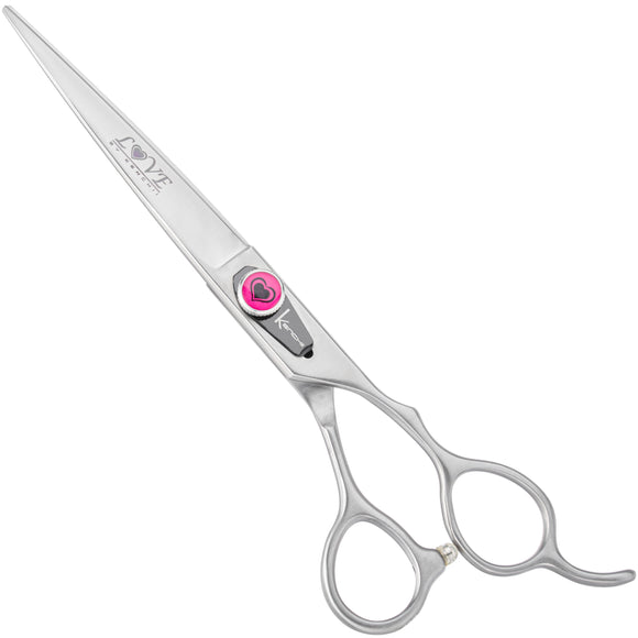 Kenchii Love Straight Grooming Scissors – 7" Ergonomic Handle, Professional Precision