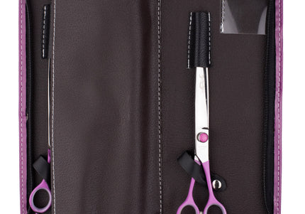 Geib Gator Gear Set 8" – Professional Scissors and Thinning Shears with Curved Handles, 3 Piece Kit