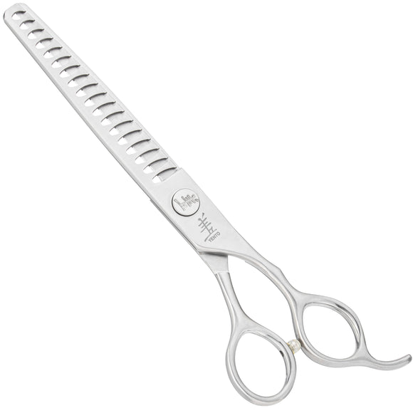 Yento Fanatic Series Chunker 7" – Professional Carbon Stainless Steel Thinning Shears, 18 Teeth