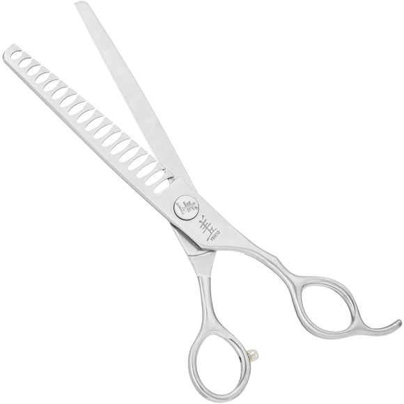 Yento Fanatic Series Chunker 7" – Professional Carbon Stainless Steel Thinning Shears, 18 Teeth