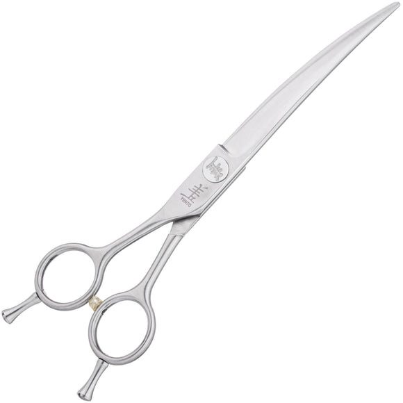 Yento Fanatic Series Lefty Curved Scissors 7 Inch – Carbon Stainless Steel, Professional Grade