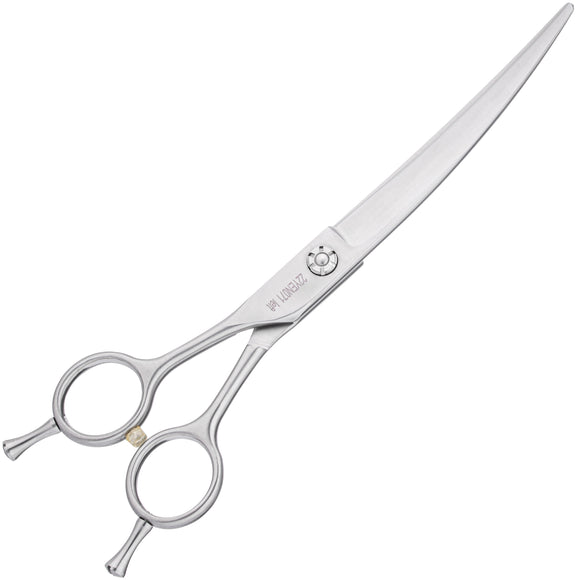 Yento Fanatic Series Lefty Curved Scissors 7 Inch – Carbon Stainless Steel, Professional Grade