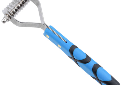 Groom Professional Coat Rake – Coarse Hook Trimmer with Plastic Handle, 8 Hooks, 5mm Spacing