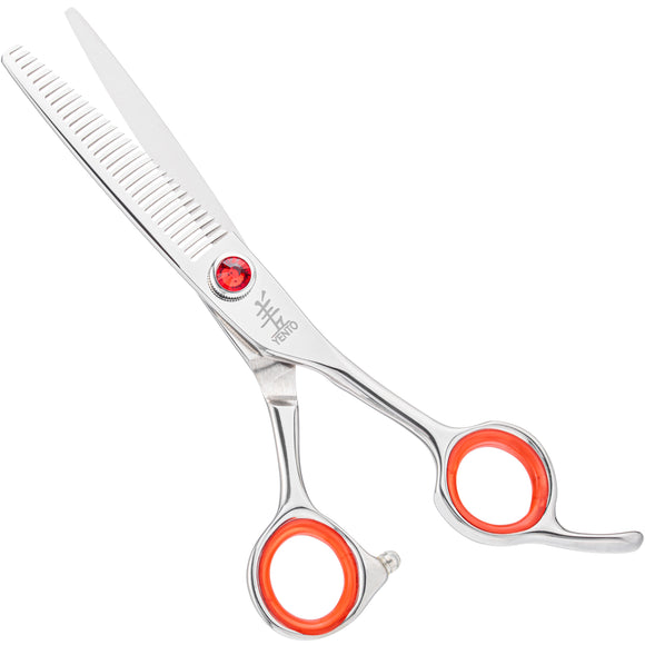 Yento Prime 6" Thinning Shears – Professional Single-Sided Scissors with 30 Teeth, Precision Cut