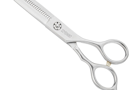 Yento Fanatic Series Thinner 6" – Carbon Stainless Steel Single-Sided Thinning Shears, 30 Teeth