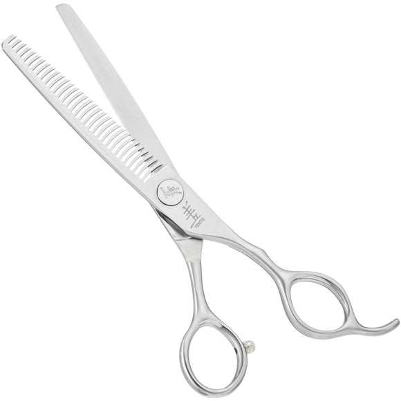 Yento Fanatic Series Thinner 6.5" – Carbon Stainless Steel Single-Sided Thinning Shears, 32 Teeth