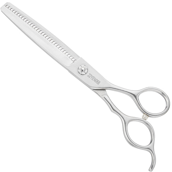 Yento Fanatic Series Thinner 6.5" – Carbon Stainless Steel Single-Sided Thinning Shears, 32 Teeth