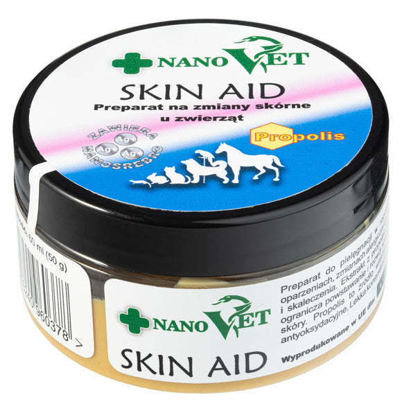Nano Vet Skin Aid Cream 60ml – Propolis and Nanosilver Formula, Fast-Acting Relief