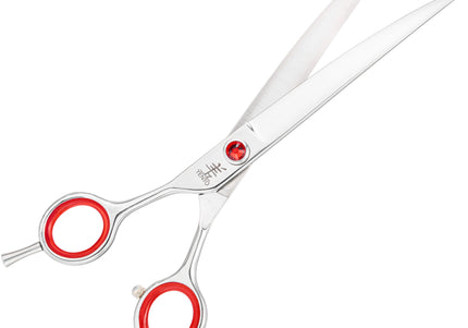 Yento Prime Left Curved Grooming Scissors 7.5in – Japanese Steel, Ergonomic Design