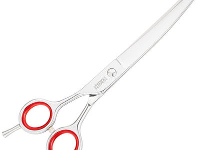 Yento Prime Left Curved Grooming Scissors 7.5in – Japanese Steel, Ergonomic Design