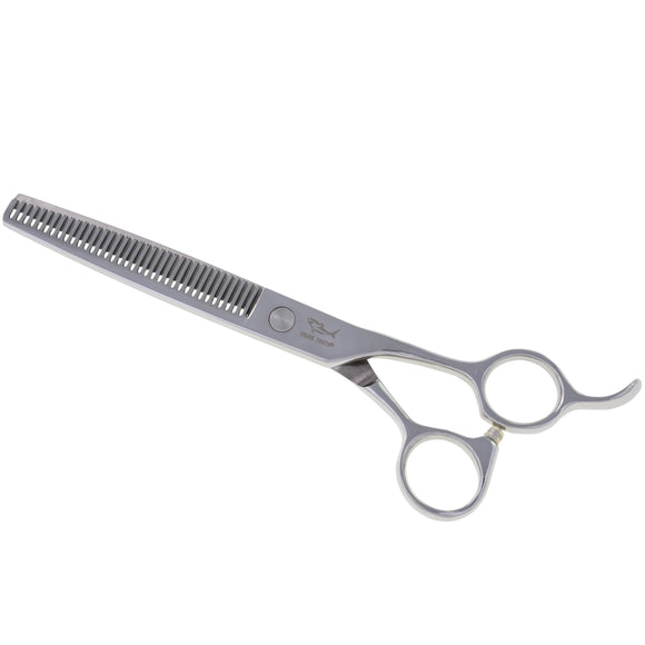 Shernbao Three Star Thinner 6.5" Grooming Scissors – Hardened Steel, Single-Sided, 36 Teeth