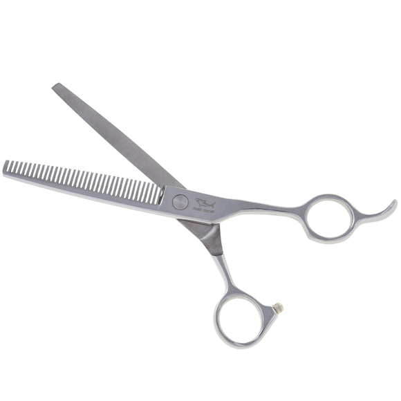 Shernbao Three Star Thinner 6.5" Grooming Scissors – Hardened Steel, Single-Sided, 36 Teeth