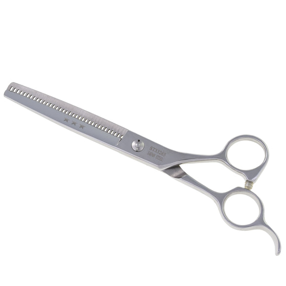Shernbao Three Star Thinner 6.5" Grooming Scissors – Hardened Steel, Single-Sided, 36 Teeth