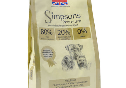 Simpsons Premium 80/20 Mix Fish Adult Dog Food – High Protein, Grain-Free Recipe, 2kg