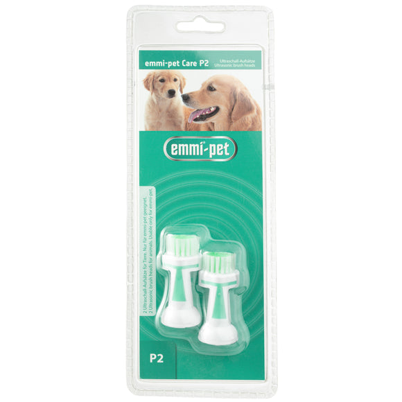 Emmi-Pet Skin Care Brush Heads – Replaceable Massage Attachments, 2 Pack, Gentle Grooming