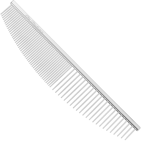Chris Christensen Crescent Grooming Comb 16.5cm – Mixed Tooth, Ergonomic Half-Moon Design
