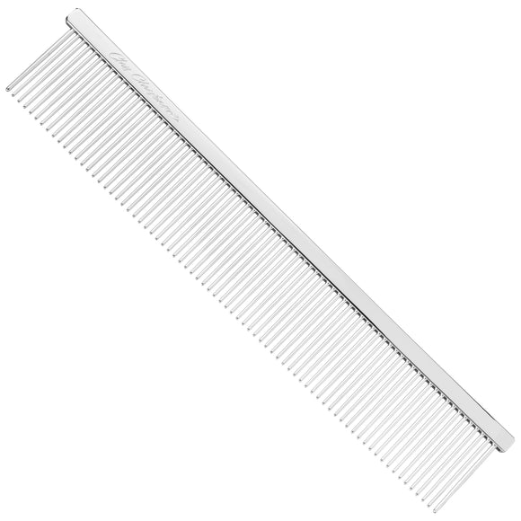 Chris Christensen Buttercomb 001 All Fine 7.5in Metal Grooming Comb – Solid, Close-Tooth Design