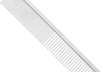 Greyhound Metal Grooming Comb – Mixed Spacing 50/50, 19cm, Durable Finish