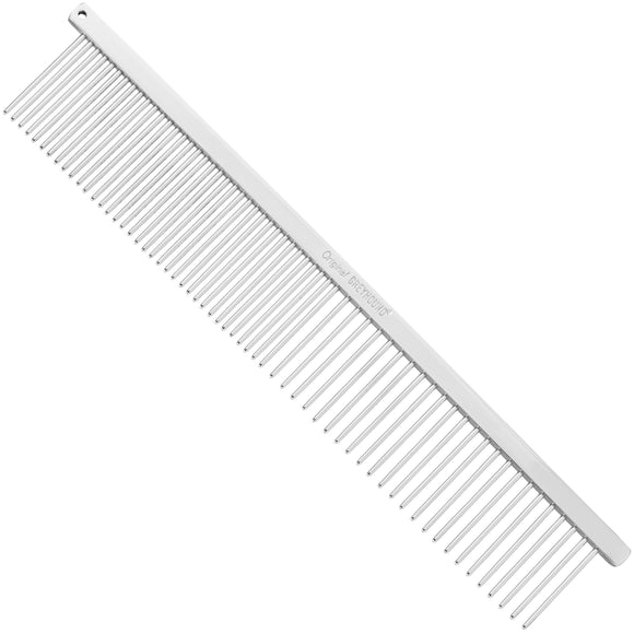 Greyhound Metal Grooming Comb – Mixed Spacing 50/50, 19cm, Durable Finish