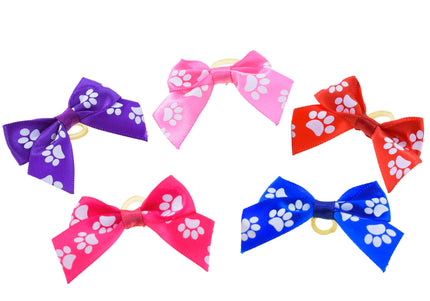 Blovi Paws Grooming Bows – Colorful Elastic Bands, 25 Pack, Decorative Accessory