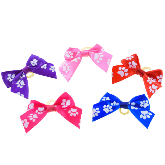 Blovi Paws Grooming Bows – Colorful Elastic Bands, 25 Pack, Decorative Accessory