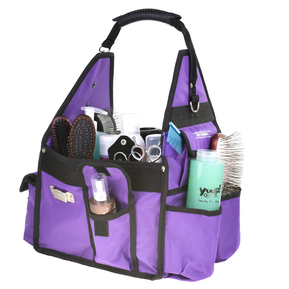 Chris Christensen Large Side Tote Bag – Spacious Purple Organizer for Grooming Tools and Accessories