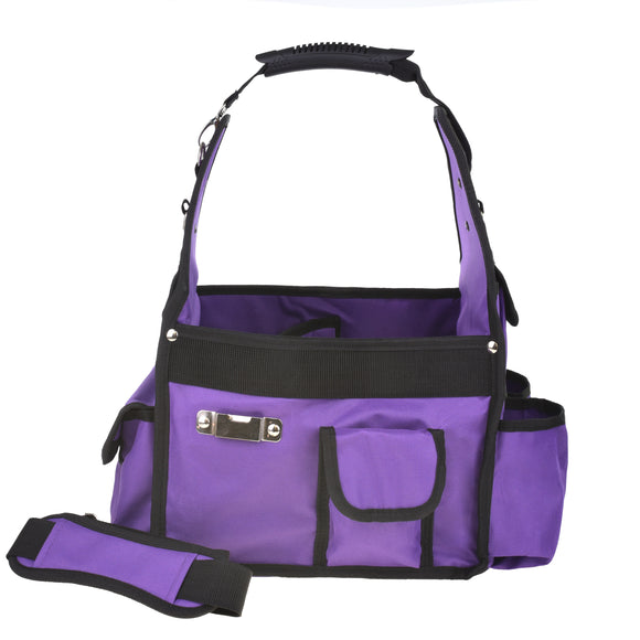 Chris Christensen Large Side Tote Bag – Spacious Purple Organizer for Grooming Tools and Accessories