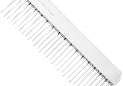 Chris Christensen Buttercomb 011 Staggered Tooth Metal Comb – Dual Row Design, 6 Inch, Detangles Mats Easily