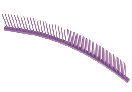 Show Tech Curved Finishing Comb 19cm – Mixed Pin Spacing, Ergonomic Purple Design
