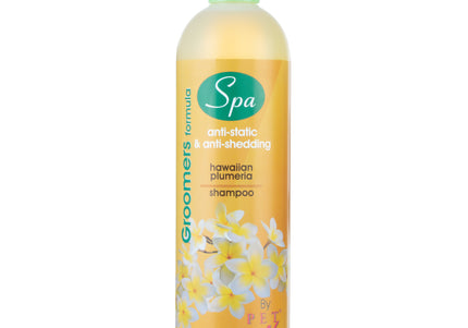 Pet Silk Spa Formula Hawaiian Plumeria Shampoo – Antistatic Concentrate, Reduces Shedding, Lei Flower Scent, 473ml
