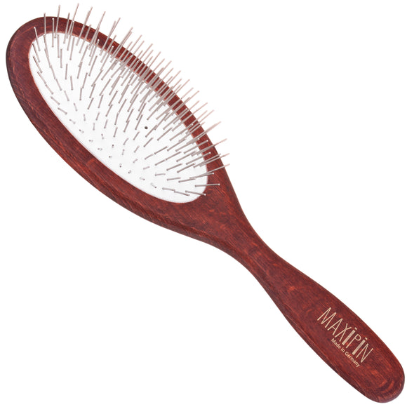 Maxi Pin Large Oval Grooming Brush – Short 20mm Pins, Ideal for Long and Medium Hair