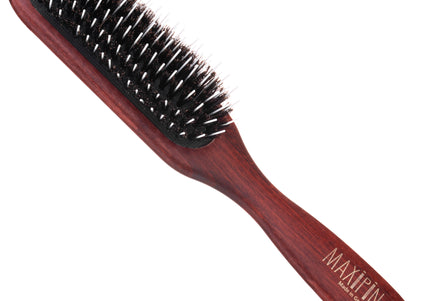 Maxi Pin Narrow Elongated Grooming Brush – Natural Bristles and Nylon Blend