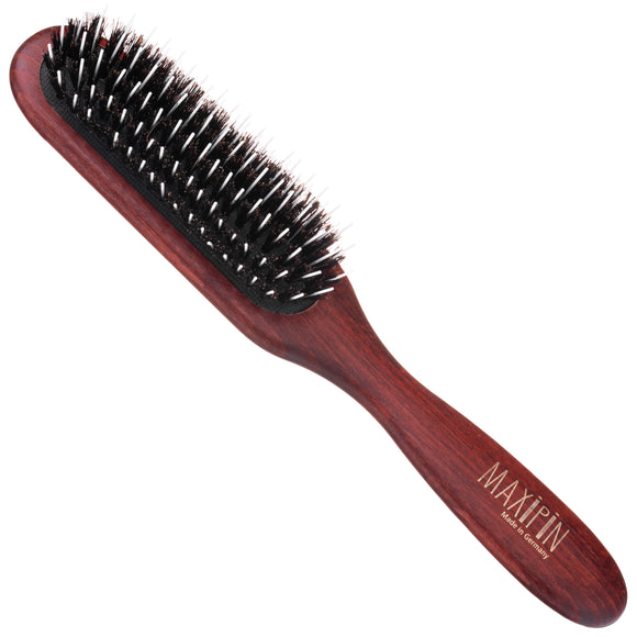Maxi Pin Narrow Elongated Grooming Brush – Natural Bristles and Nylon Blend