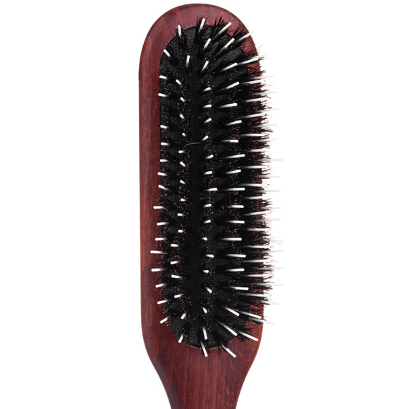Maxi Pin Narrow Elongated Grooming Brush – Natural Bristles and Nylon Blend