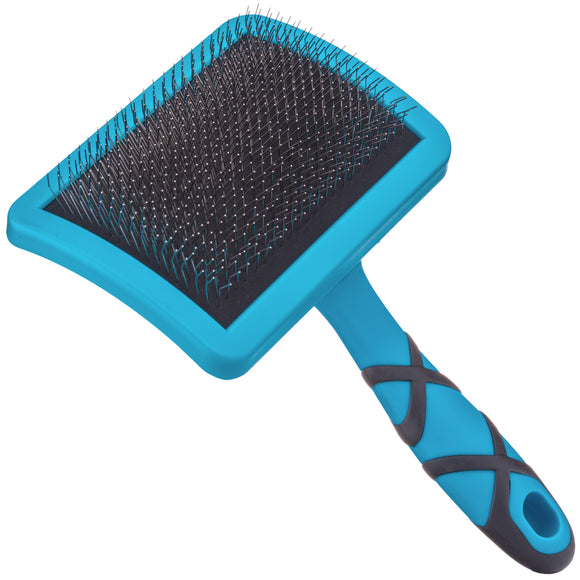 Groom Professional Firm Slicker Brush Large – Sturdy Pin Design, Tangle-Removing Performance